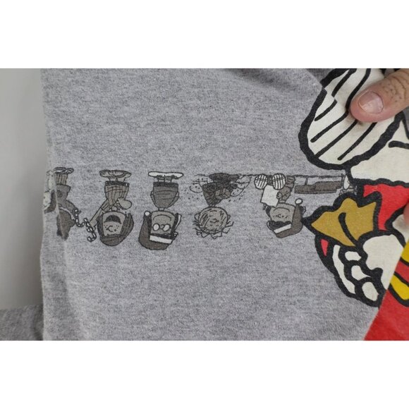 Vintage 90s Peanuts Charlie Brown Mens Medium All Over Print Christmas T-Shirt - Picture 7 of 16